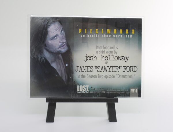 ⁦Season 2 Two PW-4 Josh Holloway as James "Sawyer" Pieceworks Costume Card⁩ - الصورة ⁦2⁩