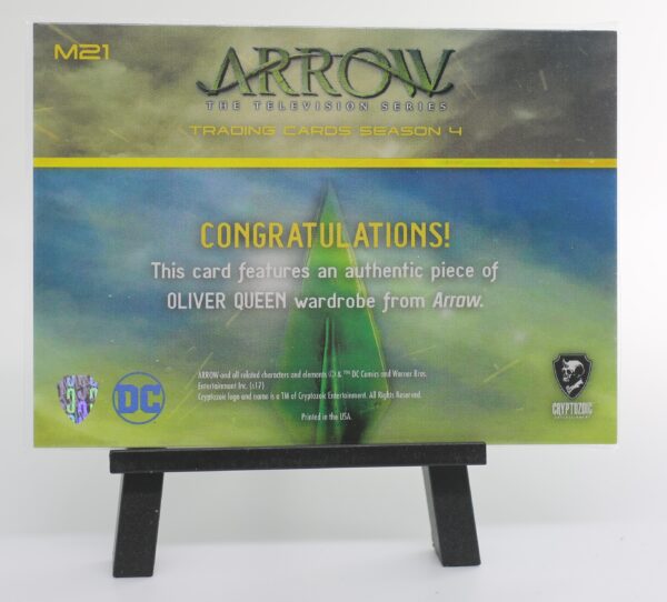 ⁦Arrow Season 4 Stephen Amell as Oliver Queen Wardrobe Costume Card M21⁩ - الصورة ⁦2⁩