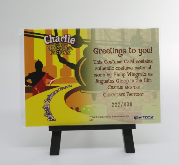 ⁦Charlie & Chocolate Factory Augustus Gloop Costume Card #222/430⁩ - الصورة ⁦2⁩