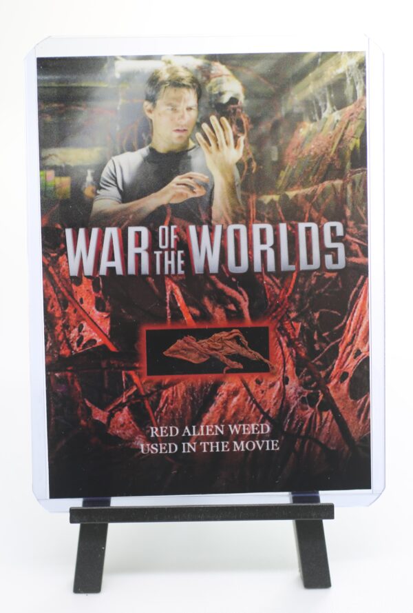 WAR OF THE WORLDS RED ALIEN WEED MINI DISPLAY PROP SCREEN USED COA