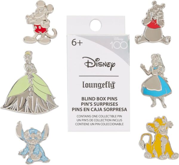 Loungefly Disney 100th Anniversary Characters Blind Box Enamel Pin